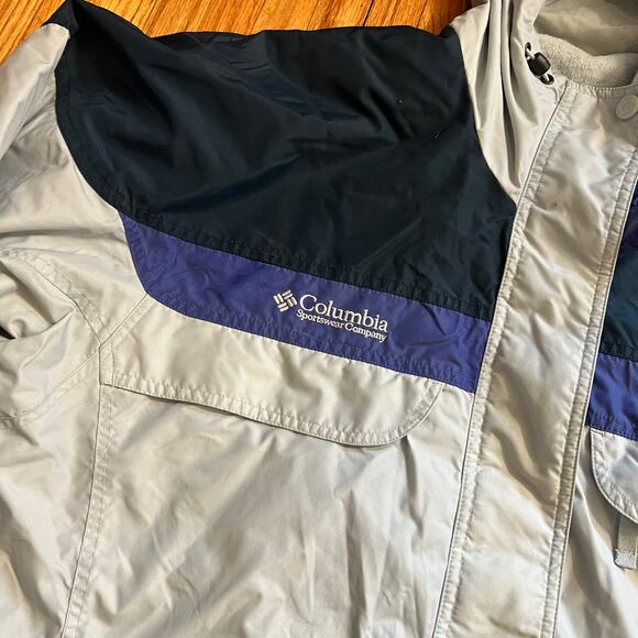 Columbia Coat Womens Large 3 in 1 Interchange Light Gray Winter Jacket Hooded - Picture 2 of 9